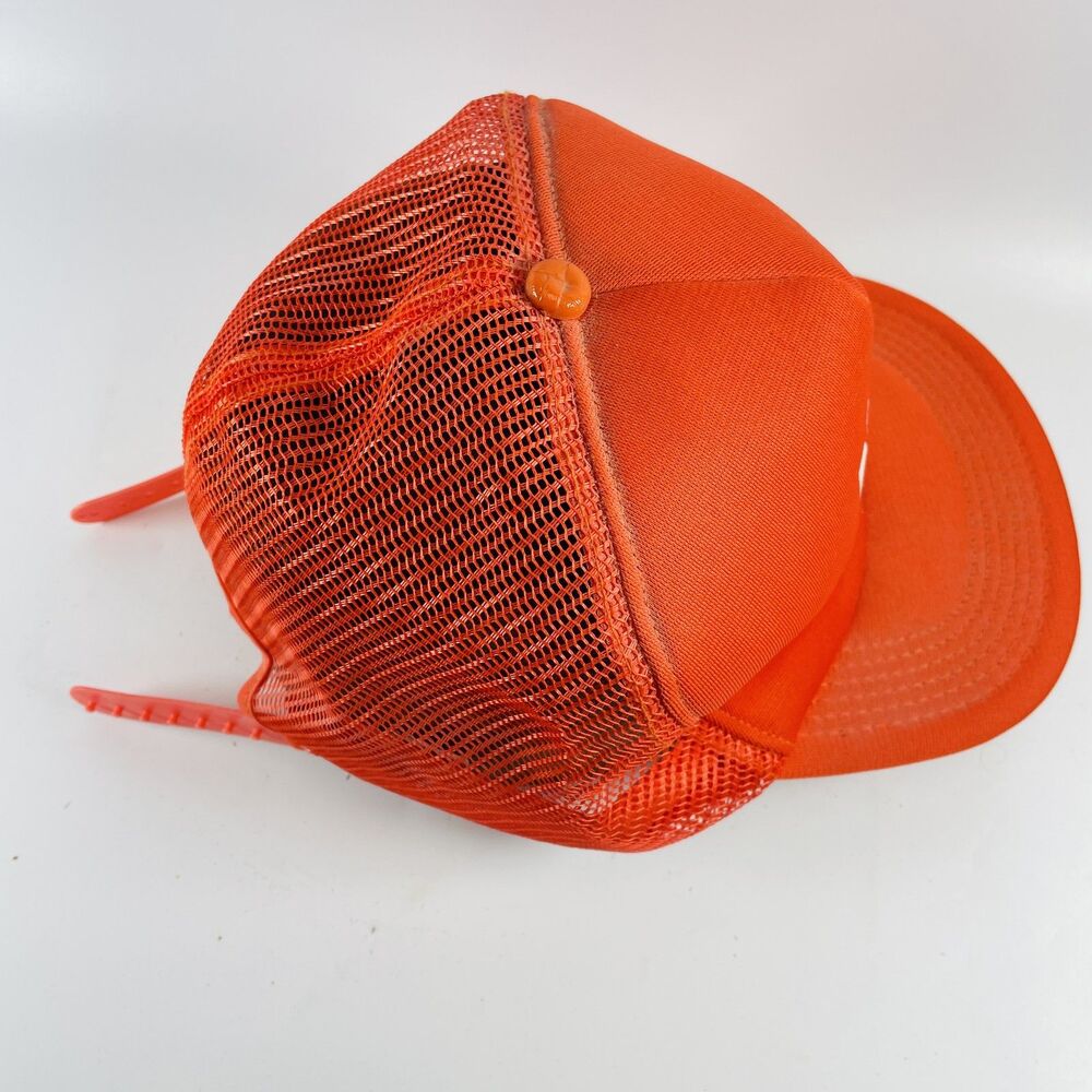 NRA Freedom Vintage Mesh Back Baseball Cap Snapback One Size Orange USA Made - Picture 4 of 9